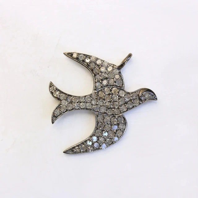 New Arrivals Bird Charm Pendant,Pave Diamond Pendant,925 Silver,Fashion Jewelry