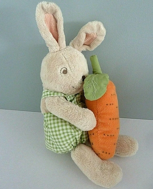 *. Doudou Peluche Ikea Minnen Kanin Lapin Ecru Vert Orange Carotte Exc. Etat