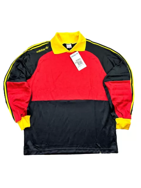 Adidas vintage Torwart Trikot Gr. L goalkeeper Shirt jersey Brasilia Red 80s 90s