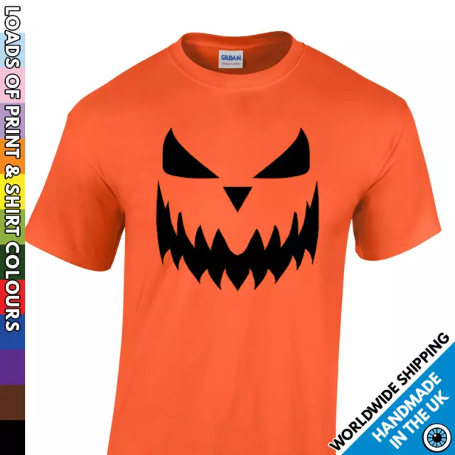 Kids Halloween Pumpkin Tshirt - Trick Treat Party Costume Boys Girls New T Shirt