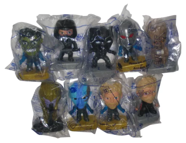 Marvel The Avengers McDonalds Happy Meal Jouet Figurine Lot - (9 Figurines)