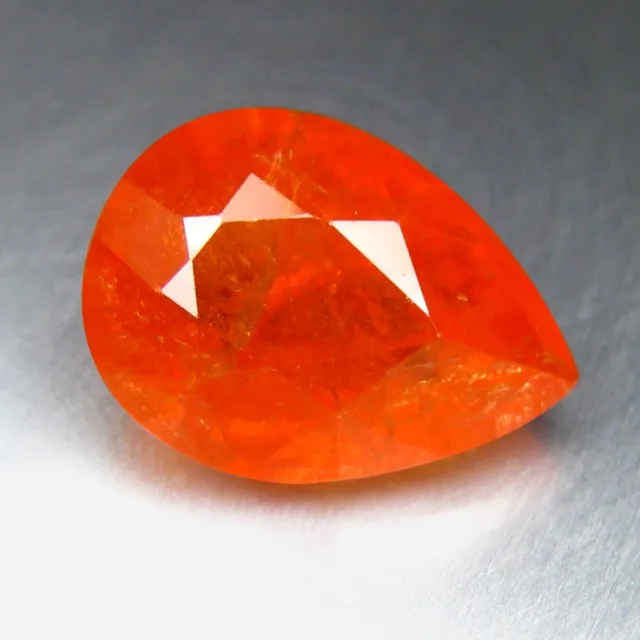 8.29 Ct 13X9Mm,Pear Top Fire Fanta Orange Natural Spessartite Garnet_Namibia