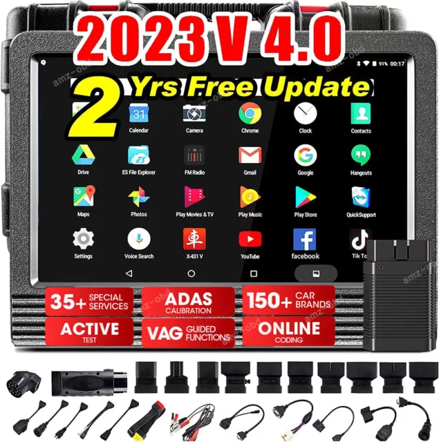 LAUNCH X431 V PRO V4.0 Car OBD2 Scanner Bidirectional Diagnostic Tool Key Coding