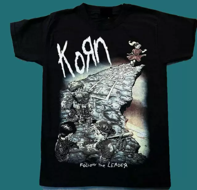 Hot!! Design Vintage Metal Band #KORN T-shirt 1990s short sleeve black S-5XL