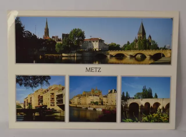 Metz le pont moyen temple vieux pont - carte postale CPA7