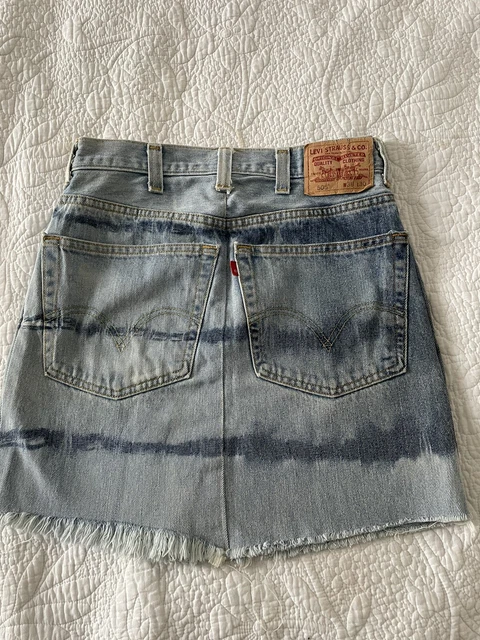 Denim skirt W29 Urban Renewal vintage tie dye skirt  made from Levi jeans
