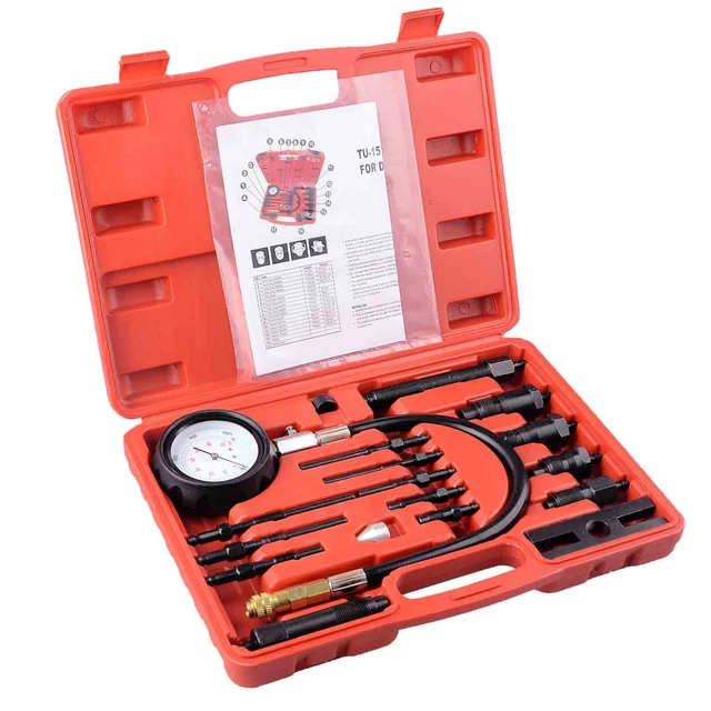 Tester Di Compressione Per Motori Diesel HSEAMALL - Kit Manometro 0-70 Tester Di Compressione Per Motori Diesel HSEAMALL - Kit Manometro 0-70
