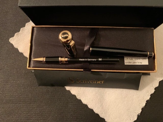 Stylo Roller Waterman Carène Laque Ambre Irisée - Plaqué Or 18 Carats, Occasion