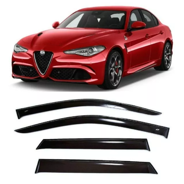 FOR ALFA ROMEO Giulia Sd 2015 Side Window Wind Visors Sun Rain