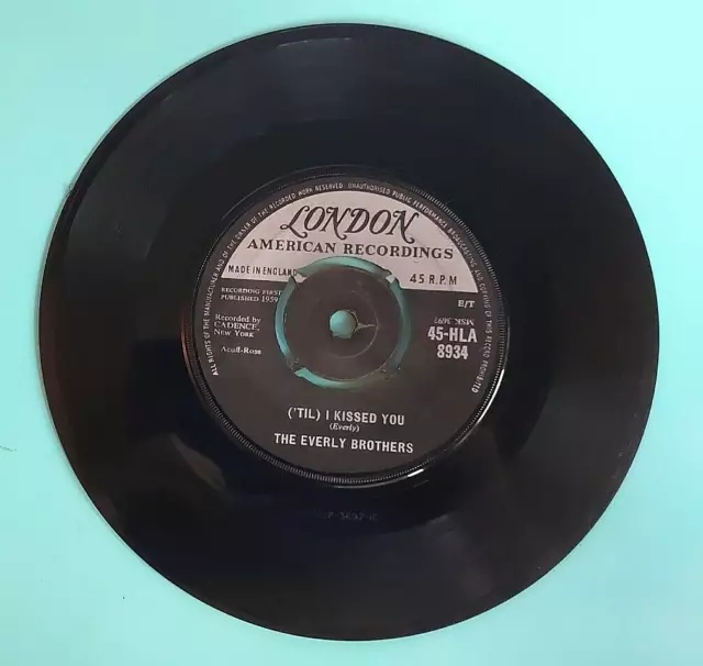 THE EVERLY BROTHERS - HLA 893 'Till I Kissed You / Oh What A Feeling 1959 (493)