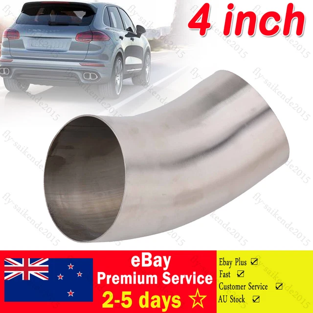 2.5 Inch / 63.5mm Exhaust DIY Bend Pipe, T409 Stainless Steel Repair Tube, All Bend Angles, By Smoothflow