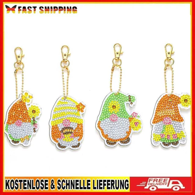Diamant-Schl?selanh?ger, DIY 5D-Diamant-Zeichnung Schl?selanh?ger-Set, Strass-Sc