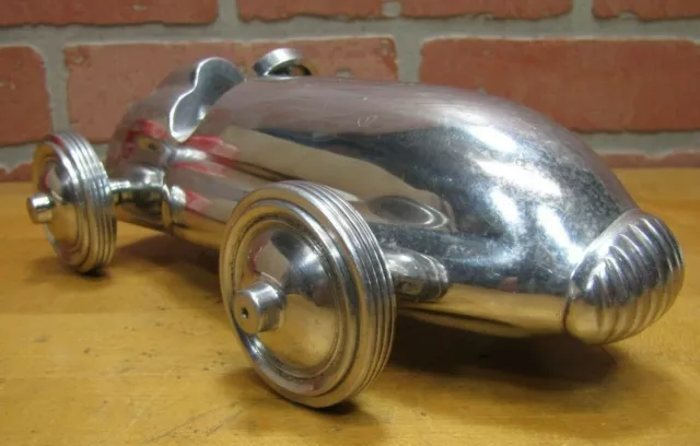 Cast Aluminum Racecar Roadster Car Auto Paperweight Desk Shelf Decorative Art