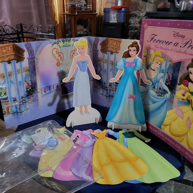 DISNEY PRINCESS DRESS Up Closet Magnetic Paper Doll Activity 3 Princesses  $7.99 - PicClick