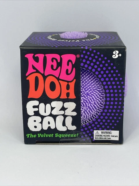 NEEDOH FUZZ BALL VELVET SQUEEZE Nee Doh Squish Stress Fuzz Ball Purple ...