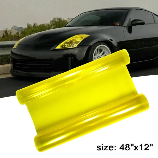 Waterproof Lamp Film Wrap Yellow DRL Fog Light Sporty Racing Trim Durable