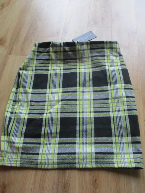 New Look Maternity Black Check Pencil Skirt Size 8 Bnwt