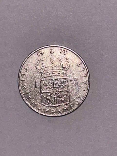 Sweden 1 Krona 1973 Coin