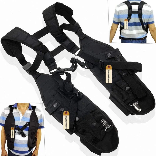 Double Radio Shoulder Holster Chest Harness Holder Vest Rig Compatible for motor