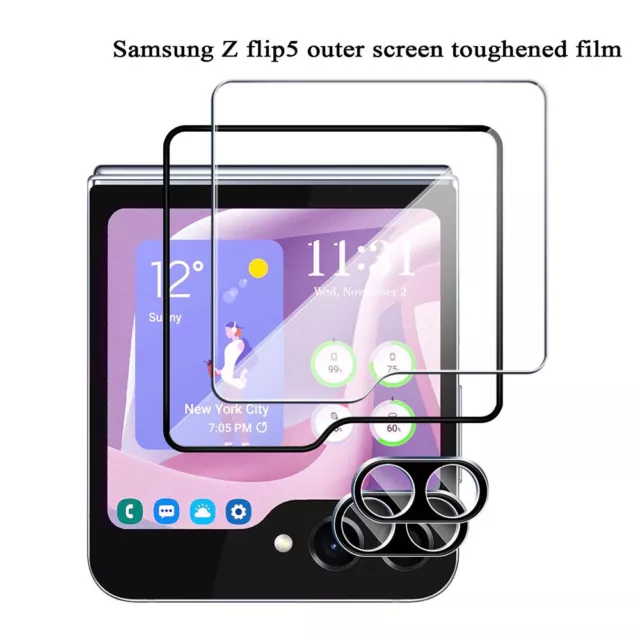 Para Samsung Galaxy Z Flip 5 5G 3D Cámara Lente Vidrio Templado Protector De "