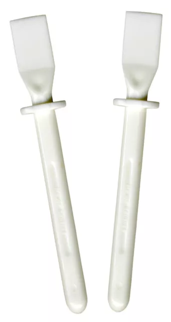 50 x  WHITE PLASTIC GLUE, GLOY, PVA & PASTE OR PAINT SPREADER CRAFT SPATULAS m/b