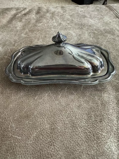 Vintage Gorham Newport Butter Dish Silver Plate Beautiful