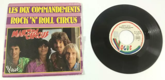 Disque Vinyle 45 tours Martin Circus Dix Commandements Rock n Roll Circus