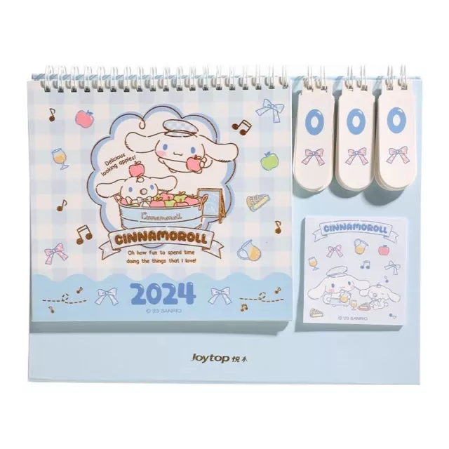 SANRIO CHARACTERS CINNAMOROLL 2024 Calendar Desktop Calendar Sticky