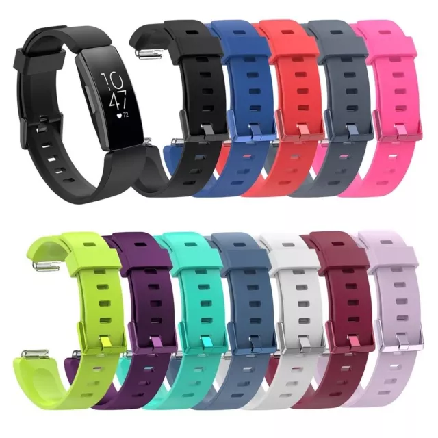 Replacement Silicone Rubber Classic Band Strap Wristband For Fitbit Inspire / HR