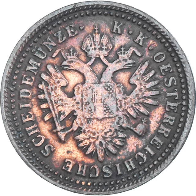 [#1161993] Coin, Austria, Franz Joseph I, Kreuzer, 1851, Vienna, VF, Copper, KM: