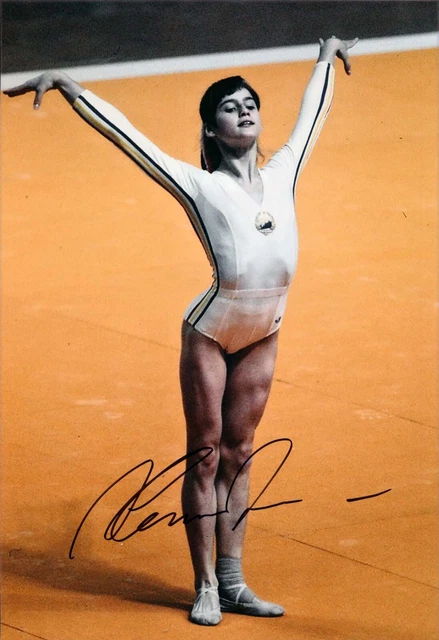 Nadia Comaneci origiginal signiertes Foto 20 x 30 cm HAMMERMOTIV