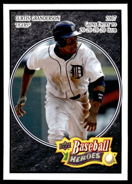 2008 Upper Deck Baseball Heroes BLACK Curtis Granderson /399 Detroit Tigers #60