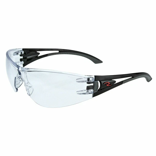 Radians Optima Safety Glasses OP1011ID Black Frames Clear Lens Anti Fog ANSI