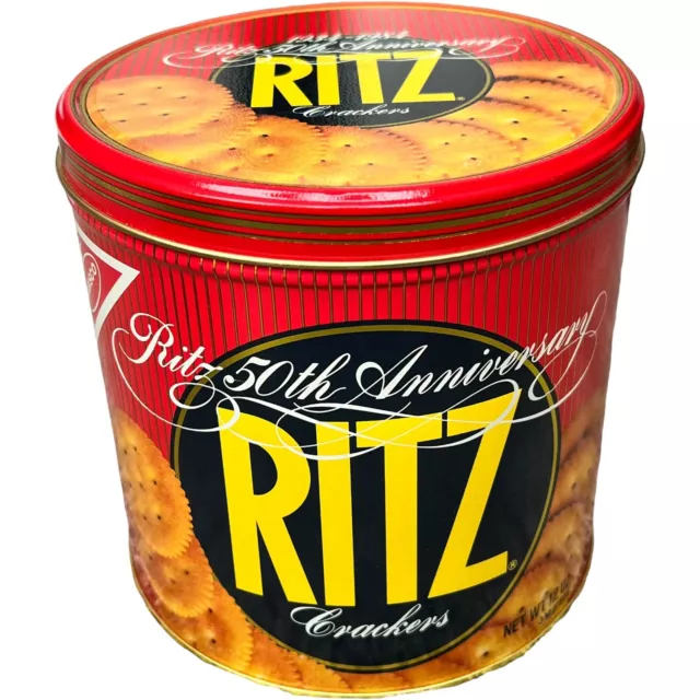 Ritz 50th Anniversary Tin Advertising 1984 Nabisco Crackers Metal Can