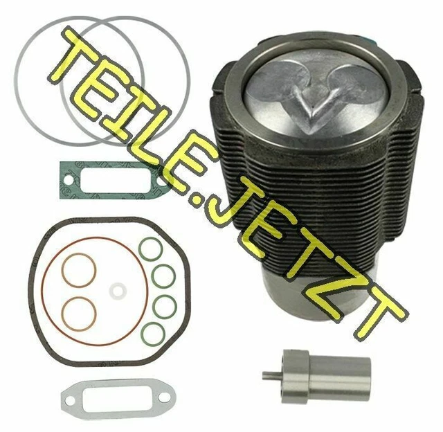 4x Zylindersatz Dichtung + Düse + Schraube + Kolben – Für Deutz FL812, 05er Serie