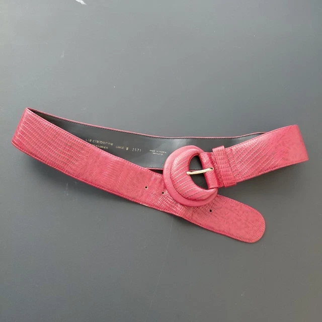 VINTAGE LIZ CLAIBORNE Statement Belt Gold Size Medium Retro  display picture 1