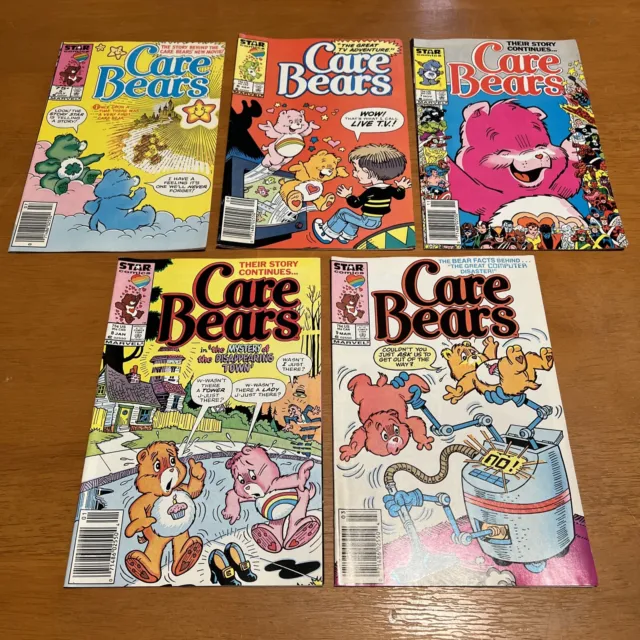 Care Bears Comic Lot #s 5 6 7 8 9 Newsstand Edition Marvel Anniversary 1986 Star