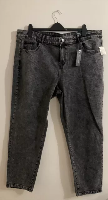 Jeans da ragazza in denim nero 22 nuovi con etichette