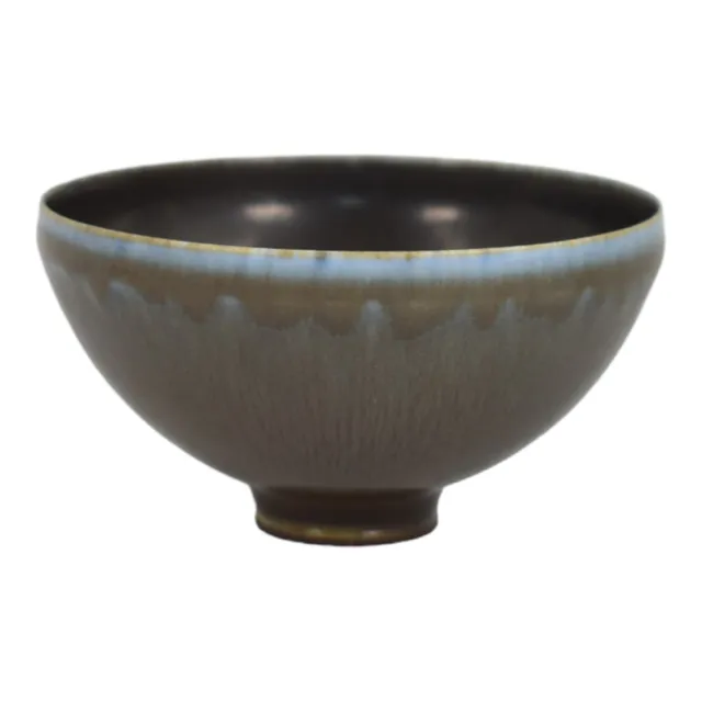 Berndt Friberg Gustavsberg Sweden Mid Century Modern Pottery Brown Ceramic Bowl