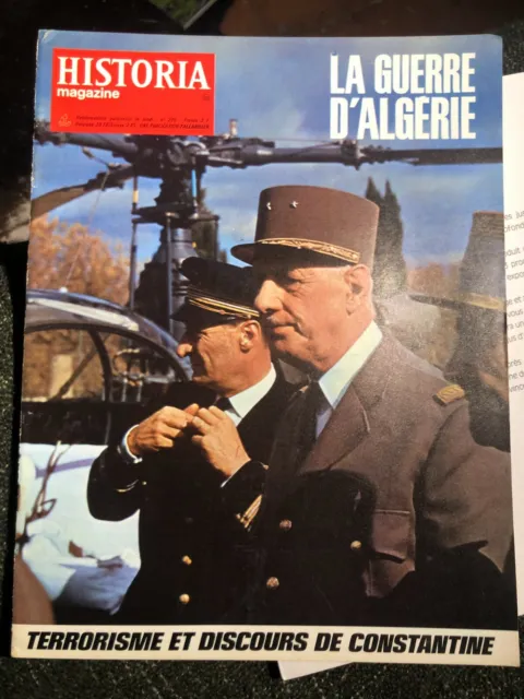 Historia magazine La guerre d'Algerie n°265 Terrorisme & discours de Constantine