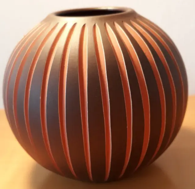 Wormser Terra Sigillata 209/3 Vase Keramik Kerbschnitt 50er Jahre 9 x 11,5 cm