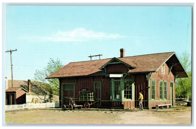 c1960s Depot Cow Town Replica Of First Depot Wichita Kansas KS Unposted Postcard