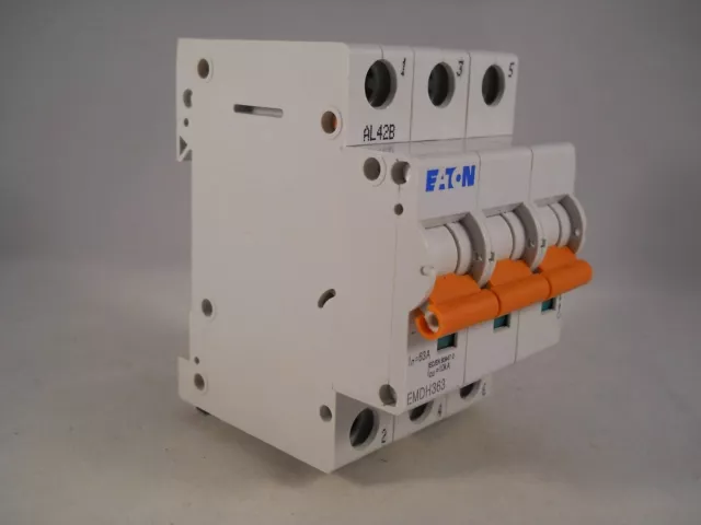 Eaton MCB 63 Amp Type D 63A Triple Pole 3 Phase D63 Memshield 3 EMDH363