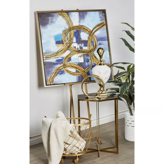 Display Easel Modern Elegant Retractable Large Free Standing Iron Easel Gold