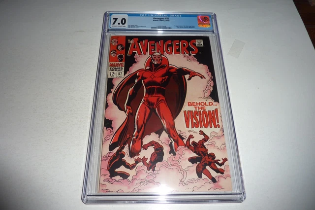 AVENGERS #57 Marvel 1968 1st App. THE VISION Huge Key!  CGC 7.0 OW/WP