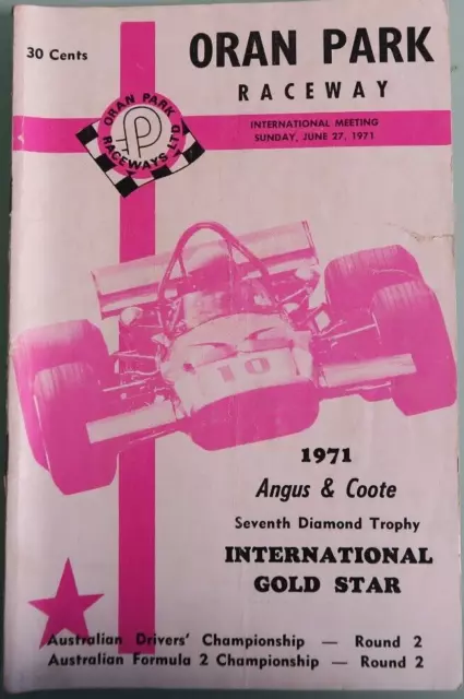 Oran Park 1971 LOTUS COVER Program Touring Racing rare