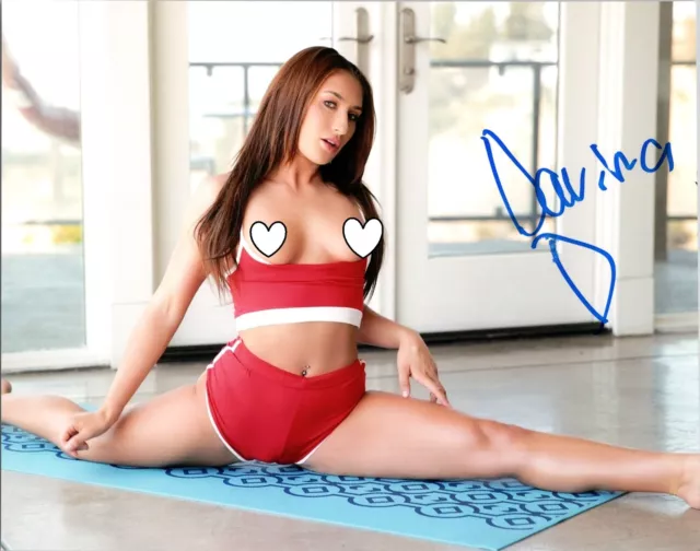 Davina Davis Super Sexy Hot Autographed Signed 8x10 Photo Adult Model COA 5