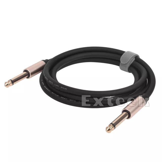 mono 6.35mm 1/4" jack Male to Male Guitar Audio Cable Amplifier 6.35mm Cable 3