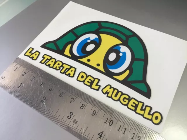 Rossi Schildkröte „La Tarta del Mugello“ AUFKLEBER 130 mm x 76 mm