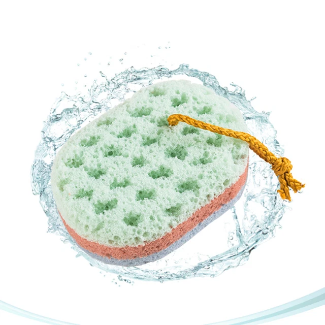 2 piezas Macarons Baño de algas Esponja Frescura Cepillos de baño Limpiadores corporales Baño